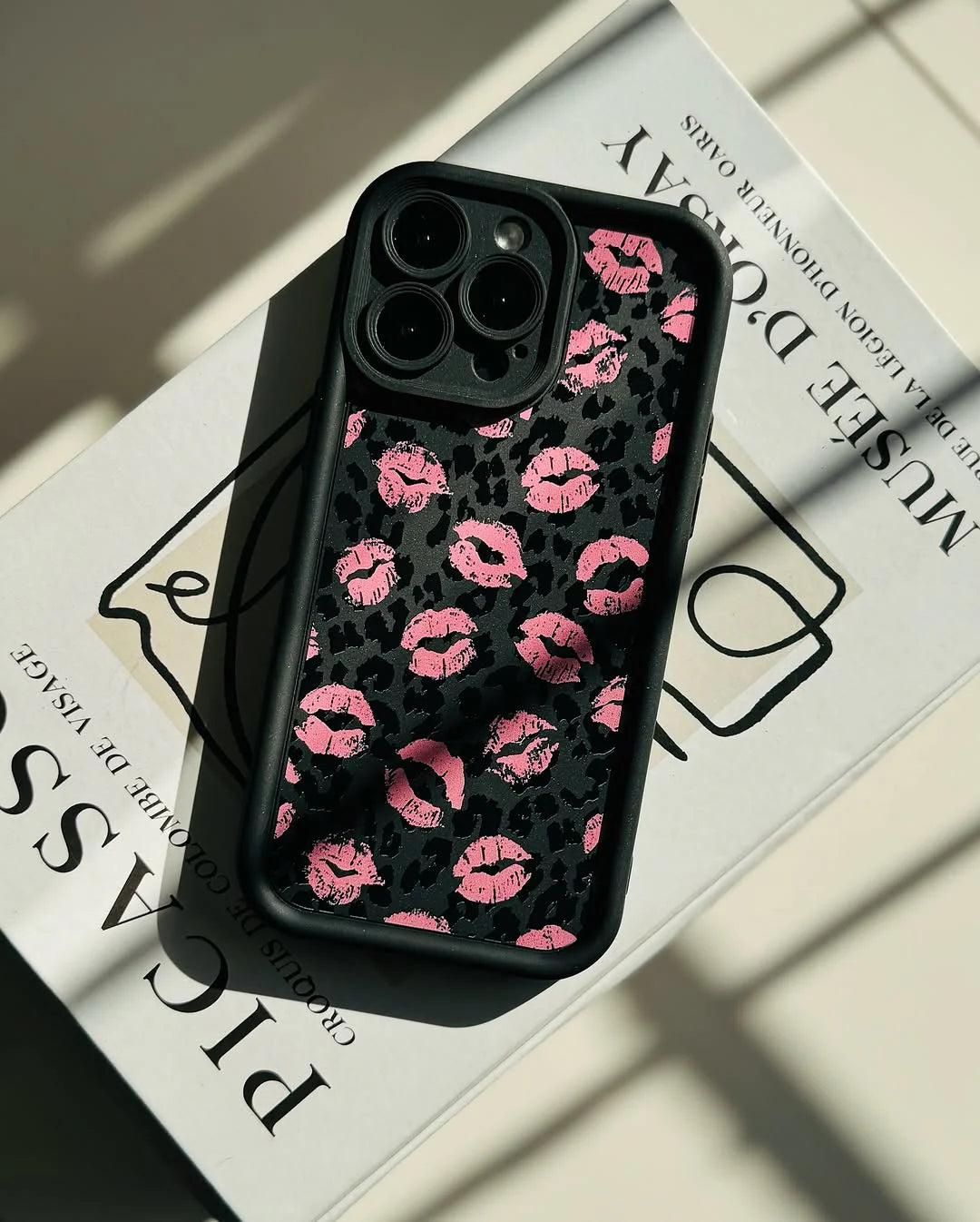 Pink Kiss Leopard Print iPhone Case