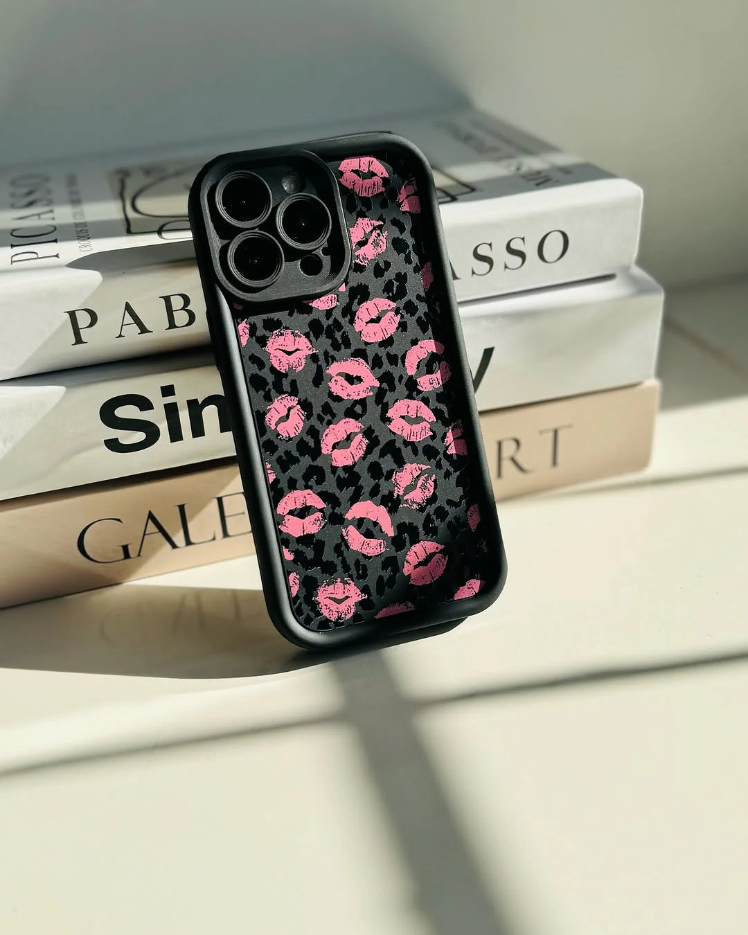 Pink Kiss Leopard Print iPhone Case