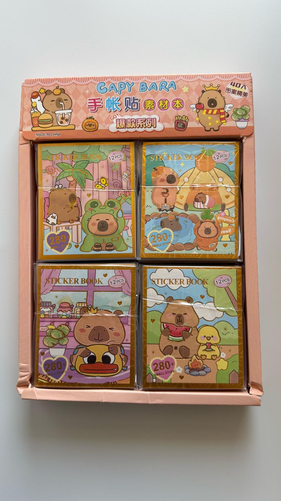 Cute Capibara Sticker Book with 280 Stickers
