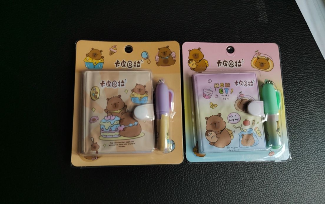 Cute Cartoon Capibara Diary with Pen