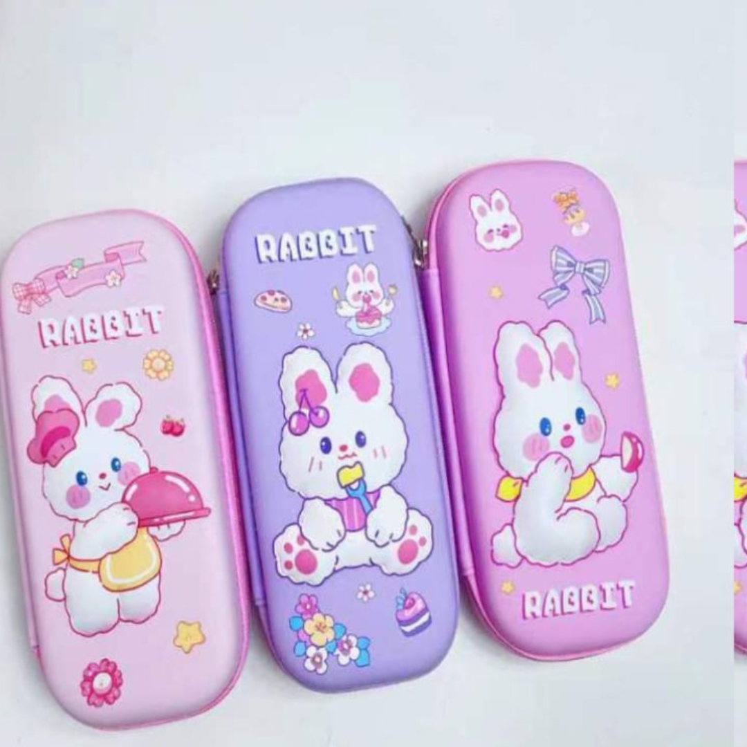Cute Rabbit/Bunny 3D Pencil Hand Case Pouch