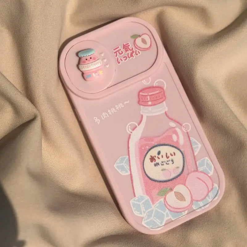Peach Fizz Camera Slider Case – Kawaii Ice Edition