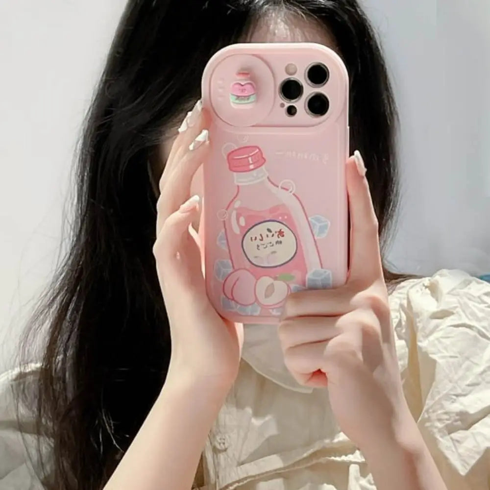 Peach Fizz Camera Slider Case – Kawaii Ice Edition