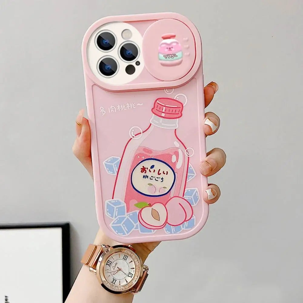 Peach Fizz Camera Slider Case – Kawaii Ice Edition
