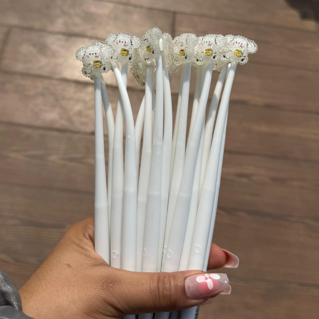 Super Cute Dog Studded Jiggly Pens