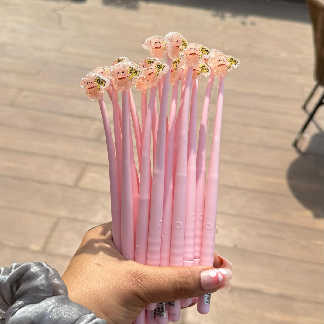 Super Cute Dog Studded Jiggly Pens