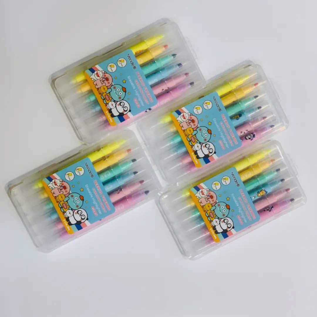 Pastel Cartoon Forest Erasable Highlighters
