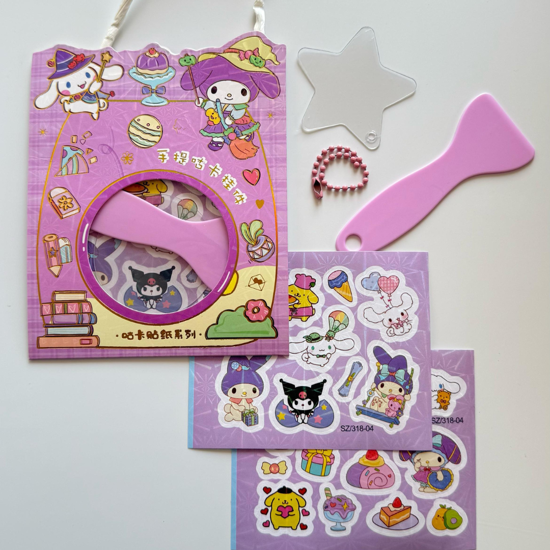Kawaii Cute Diy Keychain Sticker Bag