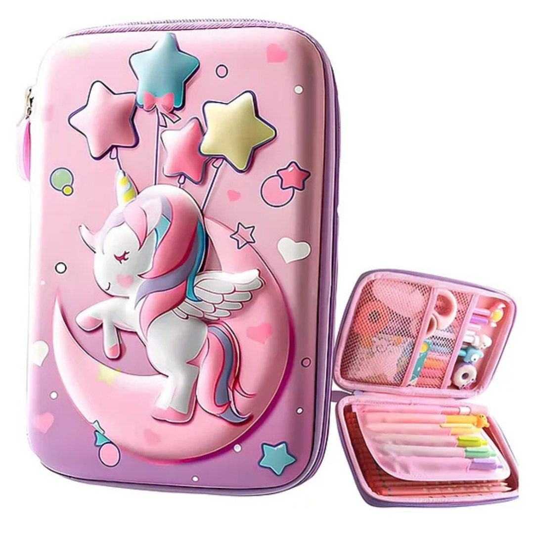 Unicorn Cute Large 3D Pen and Pencil Case