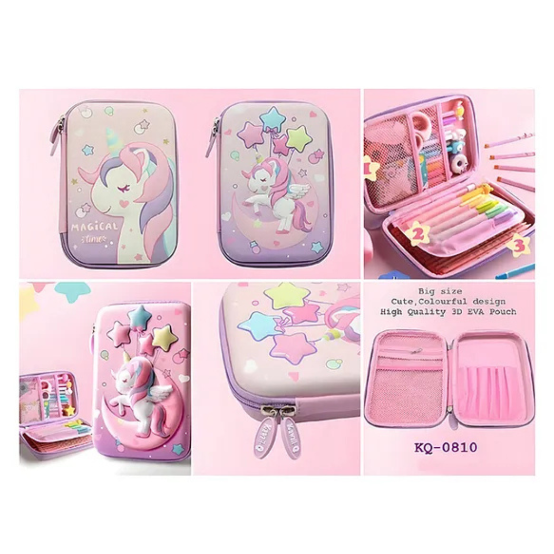Unicorn Cute Large 3D Pen and Pencil Case
