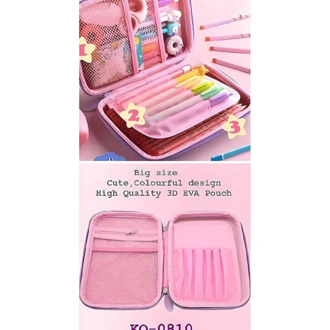 Unicorn Cute Large 3D Pen and Pencil Case