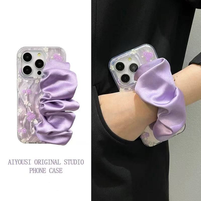 Violet Luxe Scrunchie Keeper iPhone Case