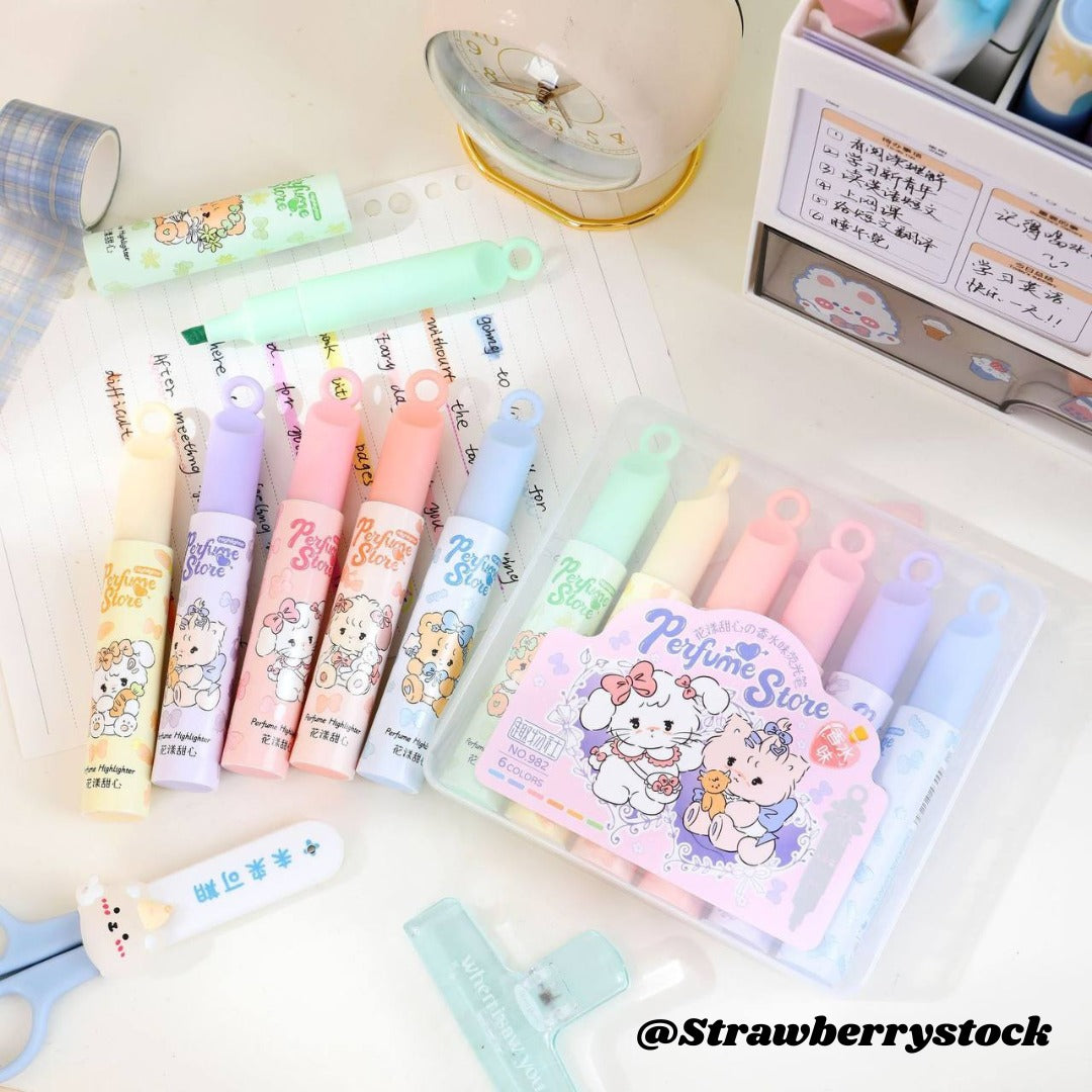 Pastel Candy 6 piece Scented Highlighters