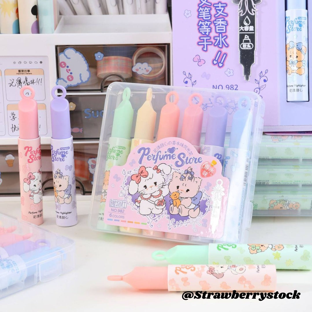 Pastel Candy 6 piece Scented Highlighters