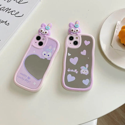 Kawaii Bunny Mirror Phone Cover