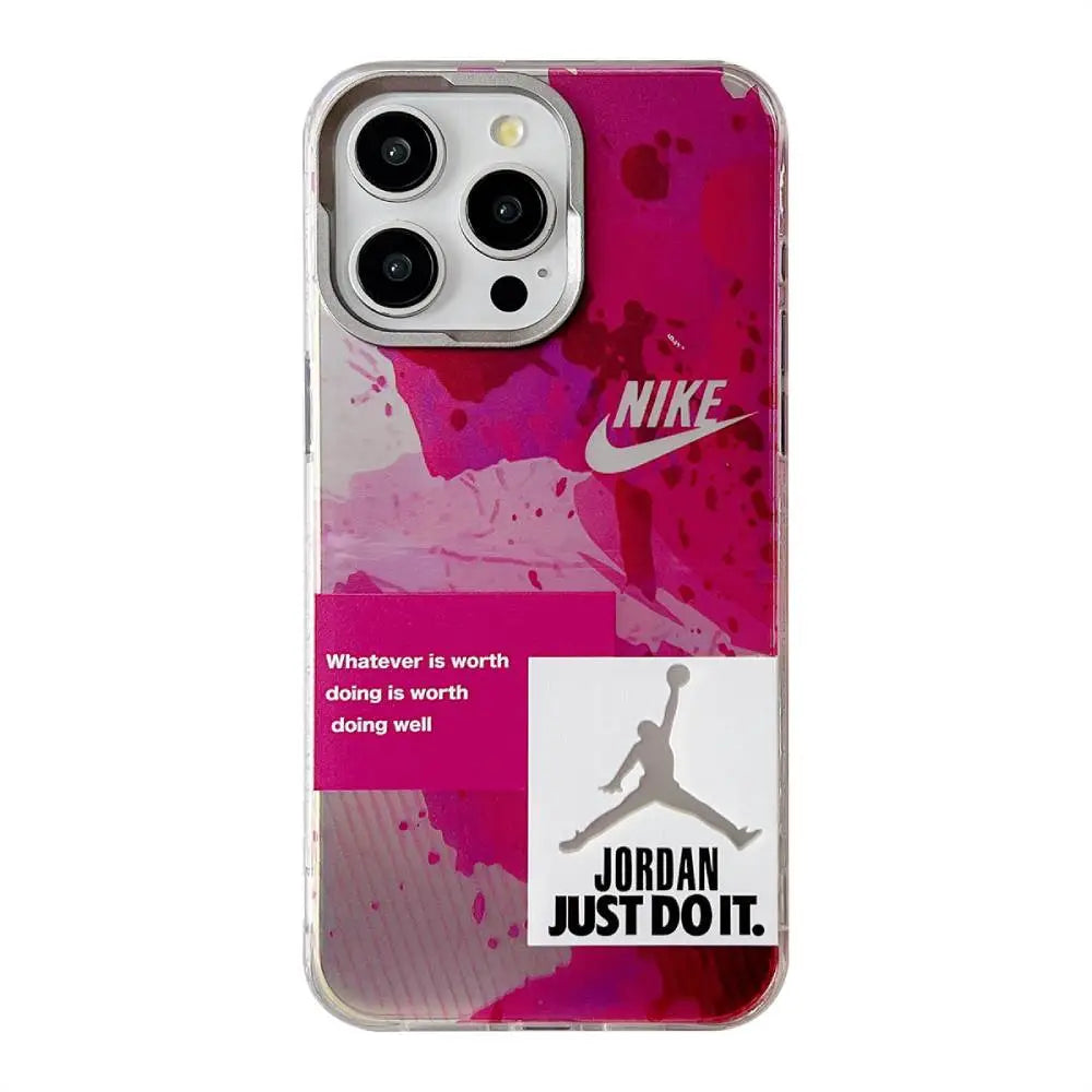 Pink Splash Jordan iPhone Case