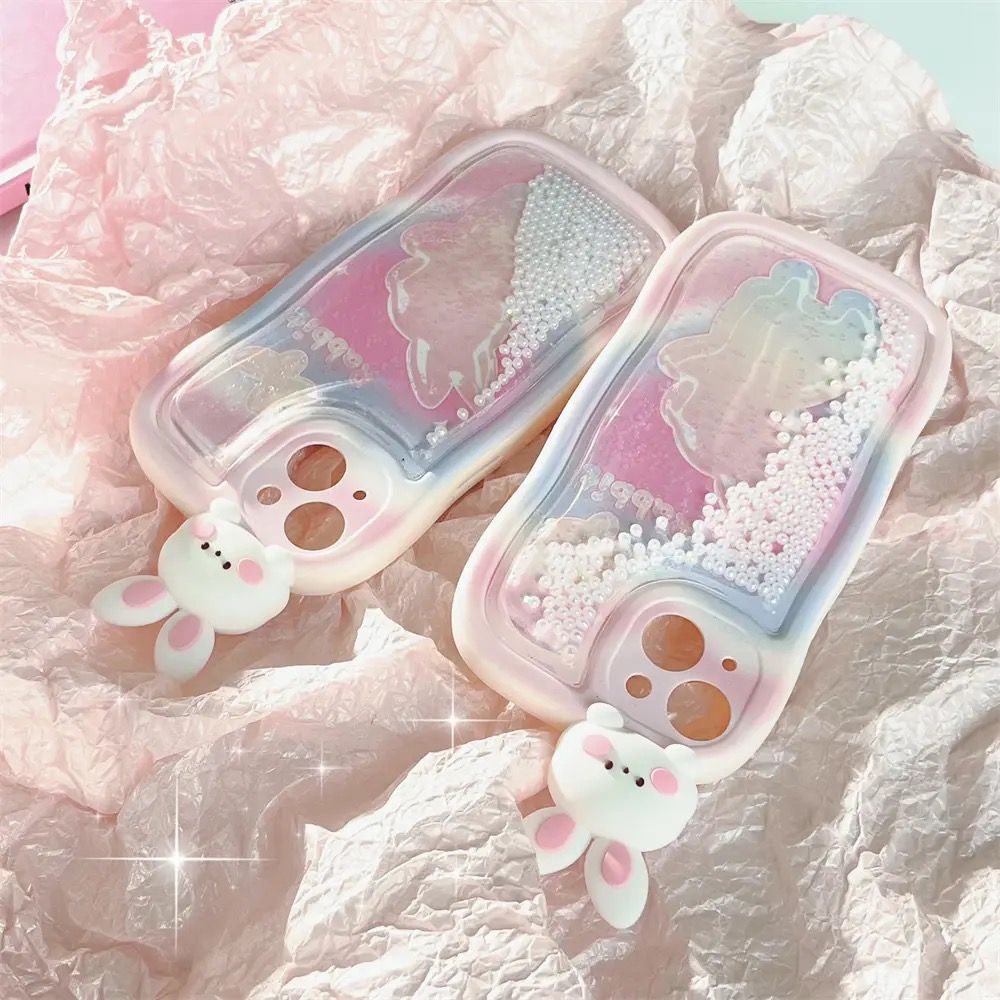 Falling Kitty Glitter iPhone Case