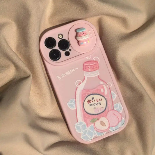 Peach Fizz Camera Slider Case – Kawaii Ice Edition