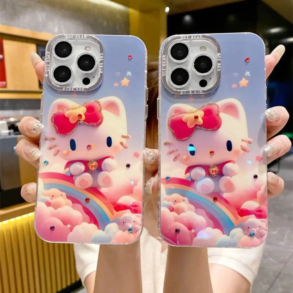 Rainbow Kitty Shimmer iPhone Case