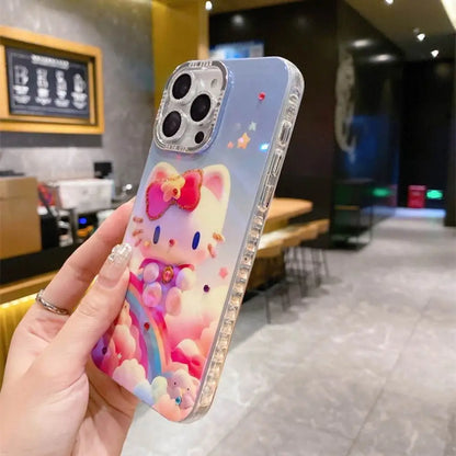 Rainbow Kitty Shimmer iPhone Case