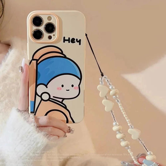 Cute Girl Hey Case With Pendant Charm