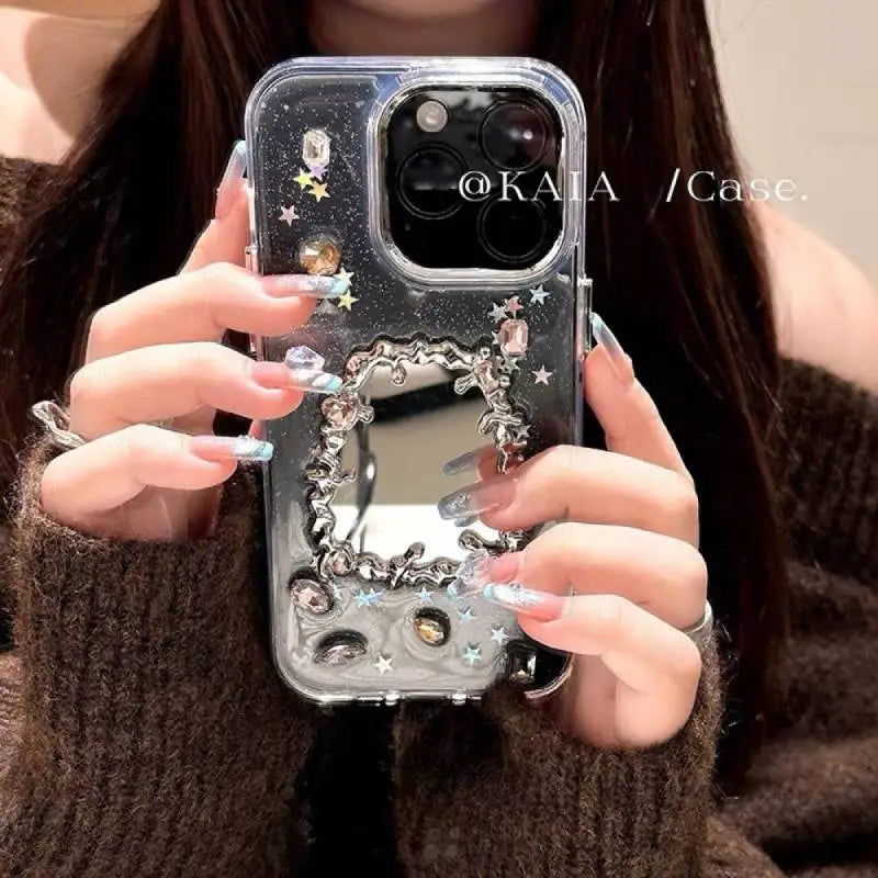 Cosmic Crystal Glow Mirror Case