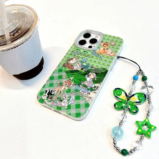 Bambi Family Camera Shimmer Case With Pendant Charm