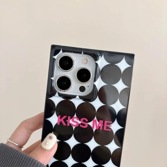 3D Kiss Me Rectangle iPhone Case