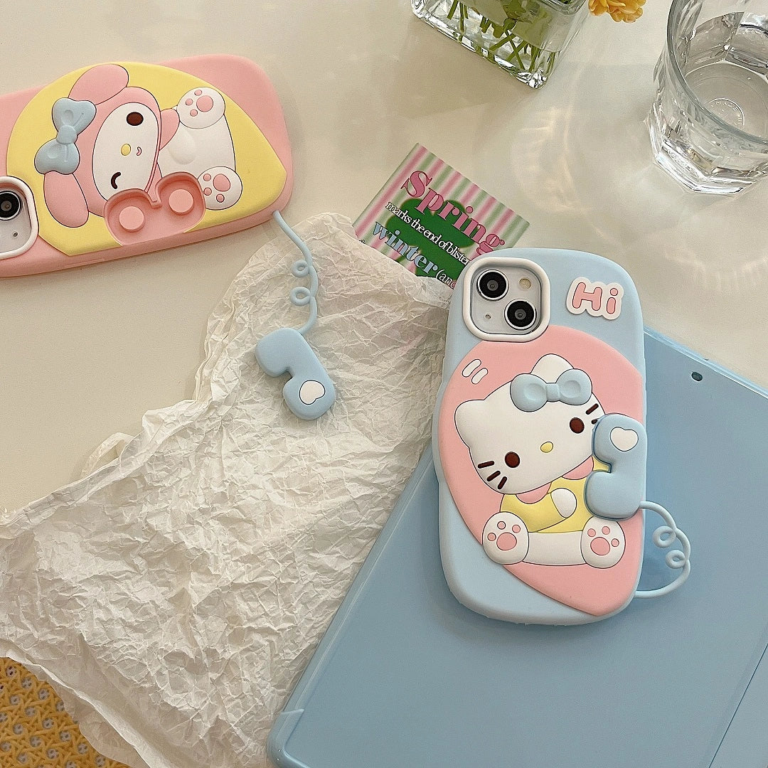 Cute Hello Kitty 3D Pastel Case