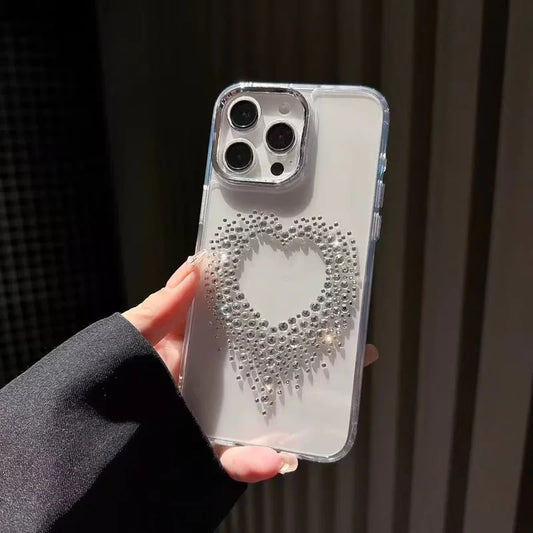 Frosted Crystal Heart iPhone Case