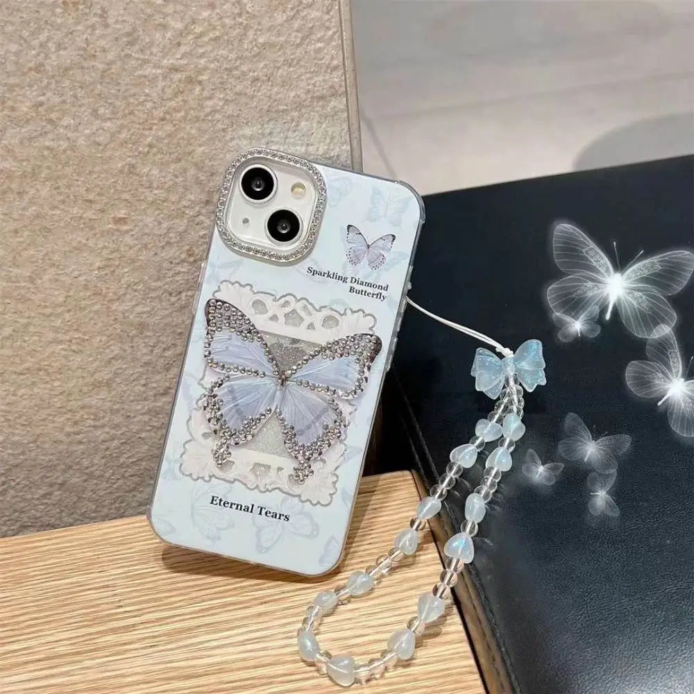 Sparkling Diamond Butterfly Case