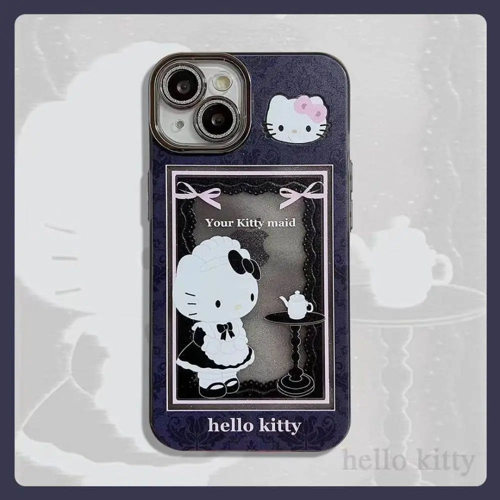 Gothic Kitty Ribbon Charm Case