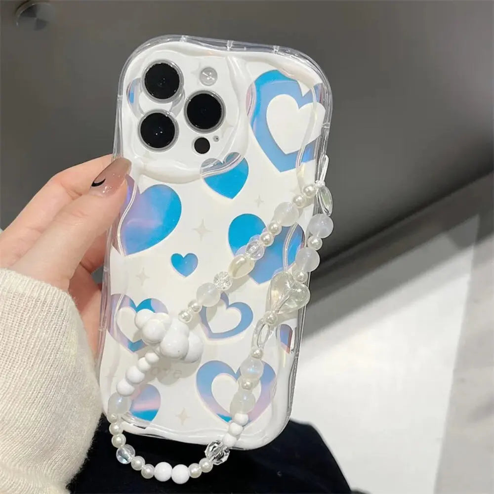 Holographic Heart Case with Charm