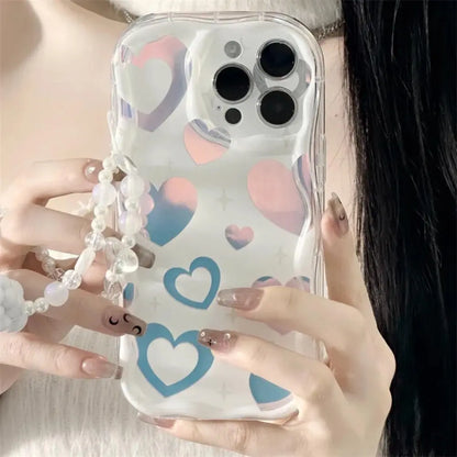 Holographic Heart Case with Charm