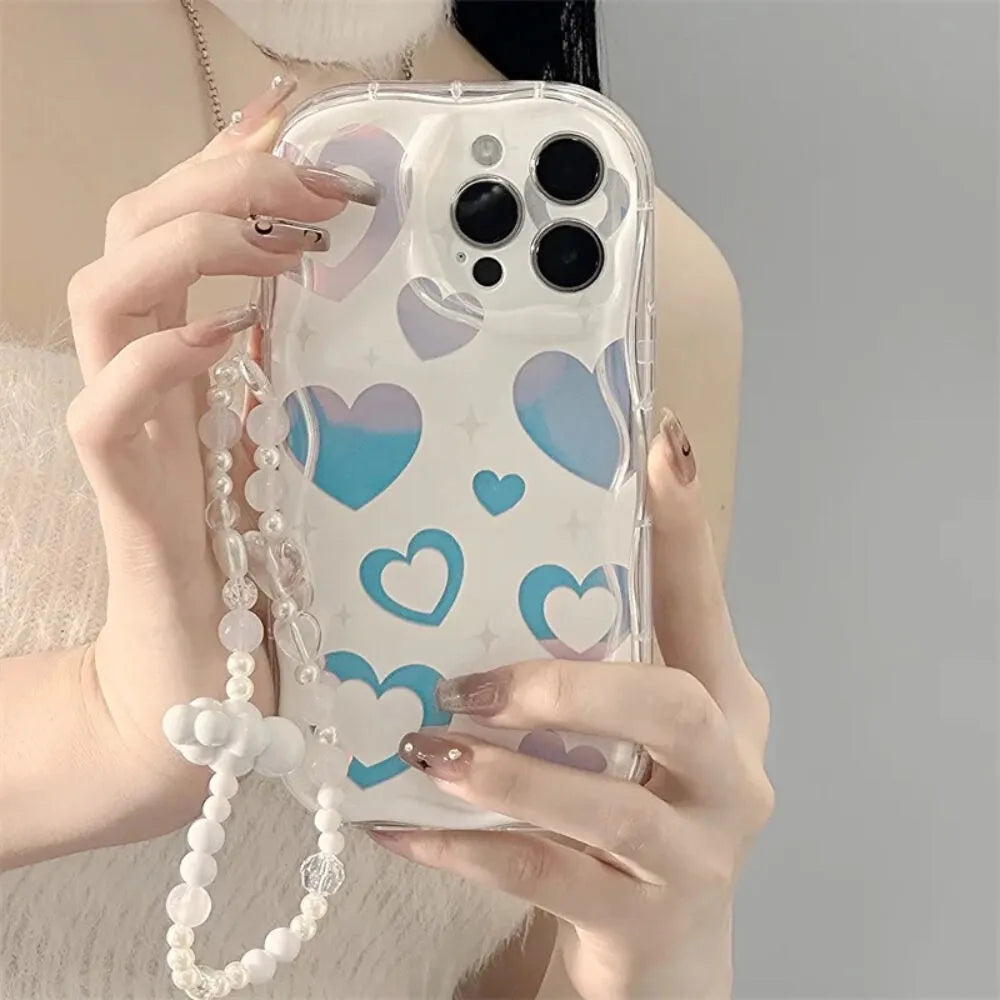 Holographic Heart Case with Charm