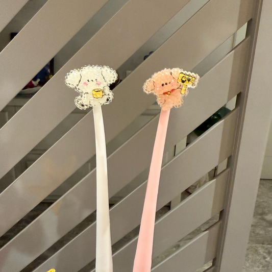 Super Cute Dog Studded Jiggly Pens
