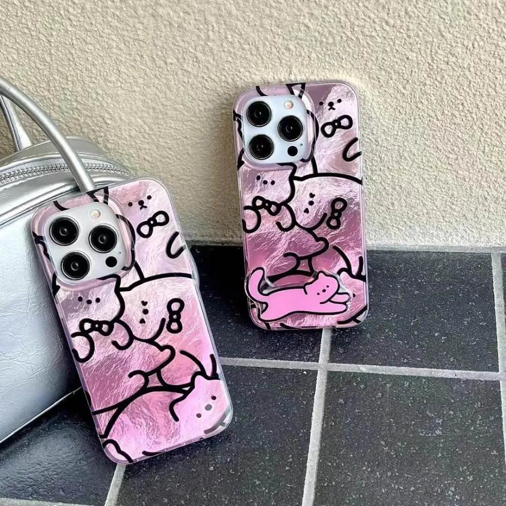 Graffiti Cat Stand iPhone Case