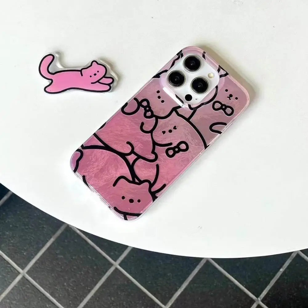 Graffiti Cat Stand iPhone Case