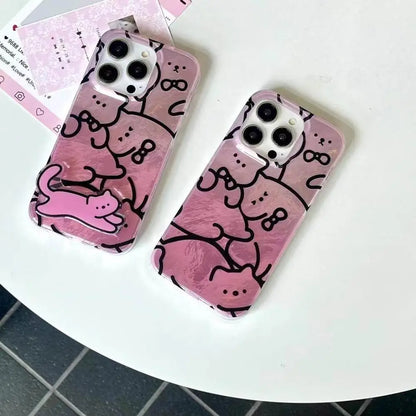 Graffiti Cat Stand iPhone Case