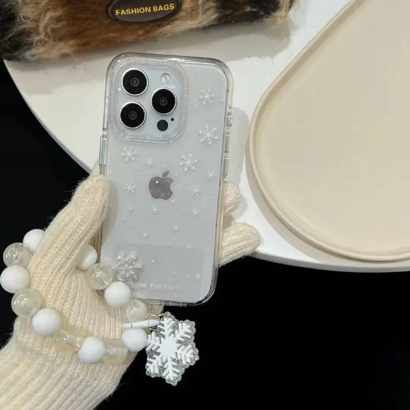 Snowflake Sparkle iPhone Case with Charm