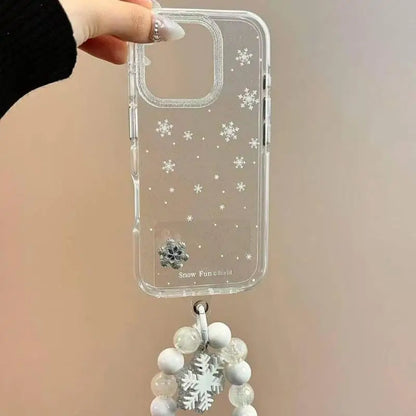 Snowflake Sparkle iPhone Case with Charm