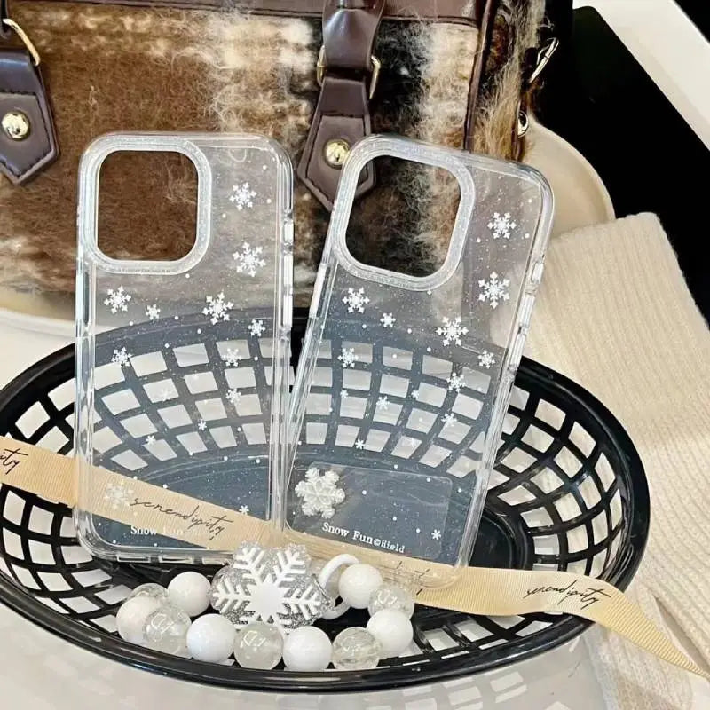 Snowflake Sparkle iPhone Case with Charm