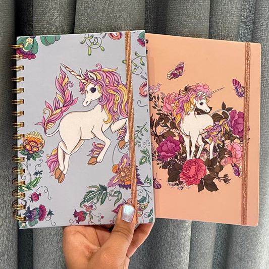 Unicorn Glitter Sprial Notebook