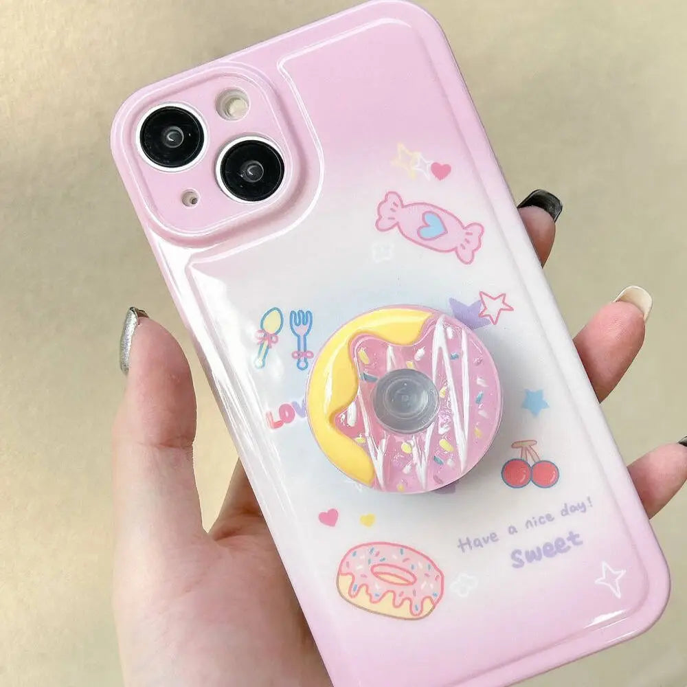 Donut Grip Case With Pop Socket