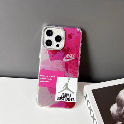 Pink Splash Jordan iPhone Case